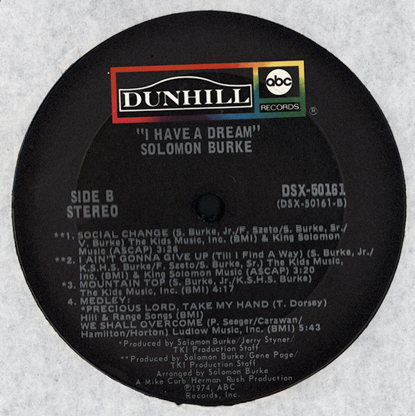 Solomon Burke - I Have A Dream (LP, Album)