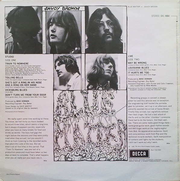 Savoy Brown - Blue Matter (LP, Album, RE)