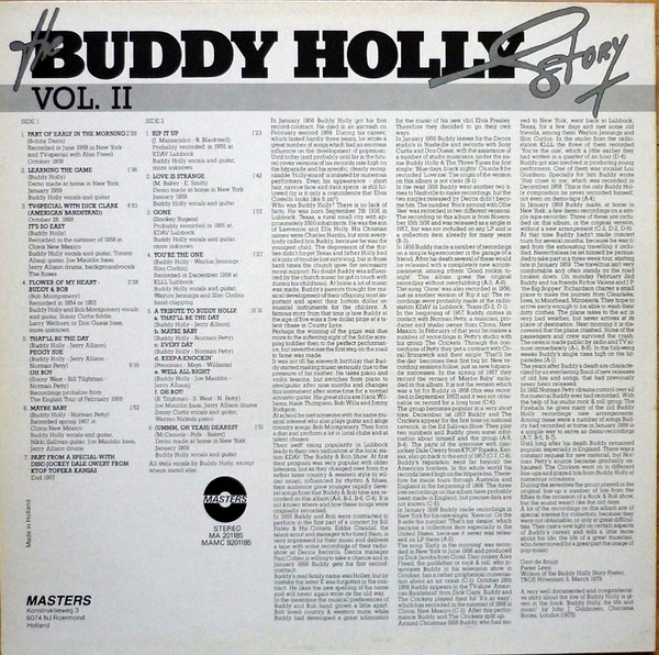 Buddy Holly - The Buddy Holly Story (Original Recordings) Vol. II (LP, Comp)