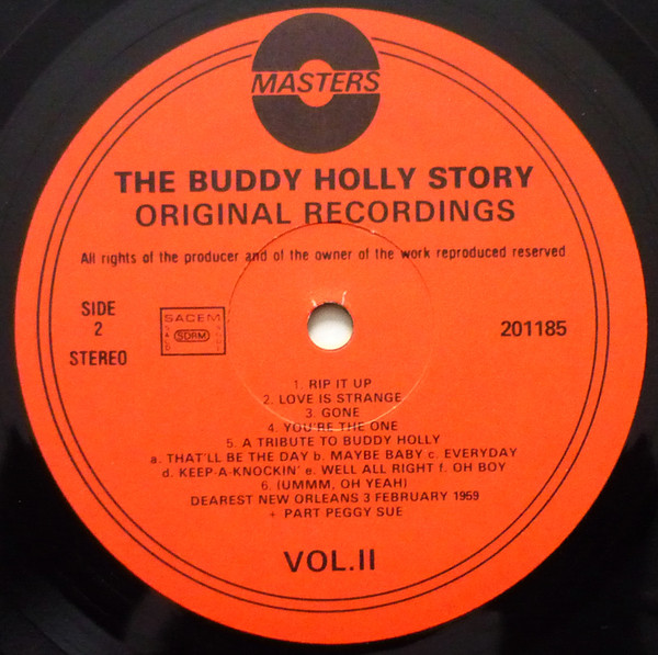 Buddy Holly - The Buddy Holly Story (Original Recordings) Vol. II (LP, Comp)