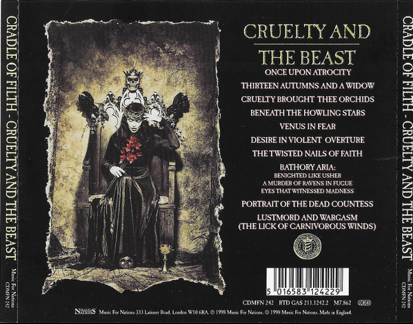 Cradle Of Filth - Cruelty And The Beast (CD, Album)