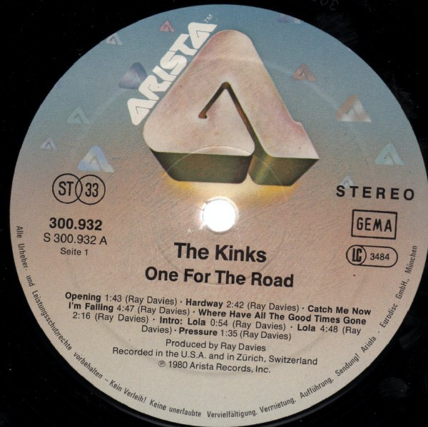 The Kinks - One For The Road (2xLP, Album)