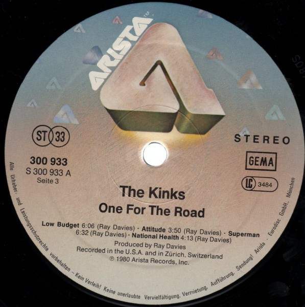 The Kinks - One For The Road (2xLP, Album)