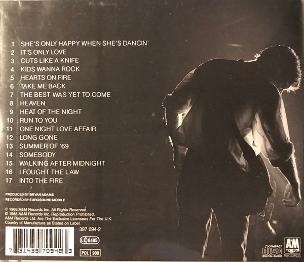 Bryan Adams - Live! Live! Live! (CD, Album, RE)