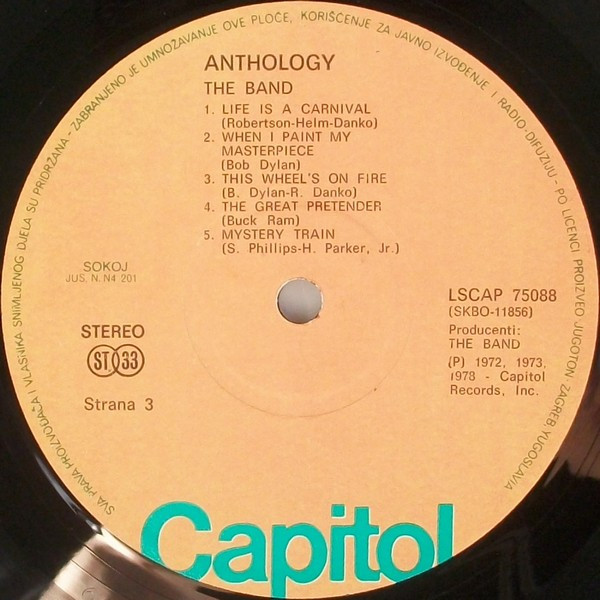 The Band - Anthology (2xLP, Comp)