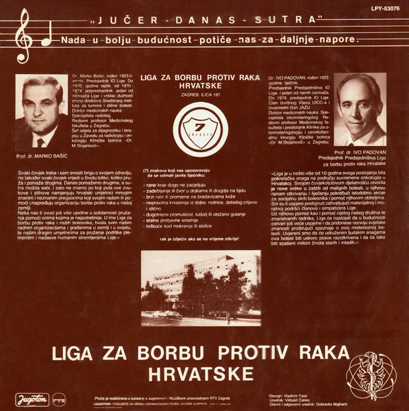 Various - Liga Za Borbu Protiv Raka Hrvatske (LP, Comp)
