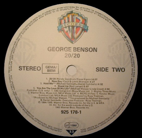 George Benson - 20/20 (LP, Album)