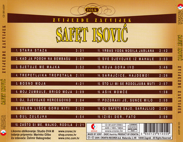 Safet Isović - Najveći Hitovi (CD, Comp, RM)