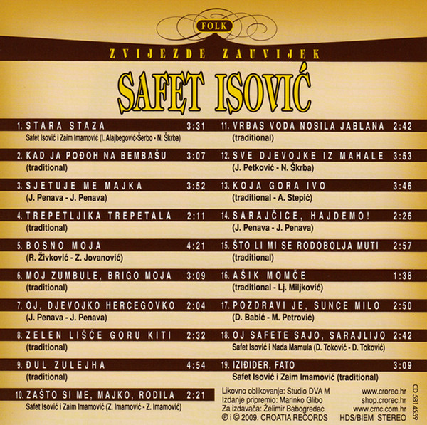 Safet Isović - Najveći Hitovi (CD, Comp, RM)
