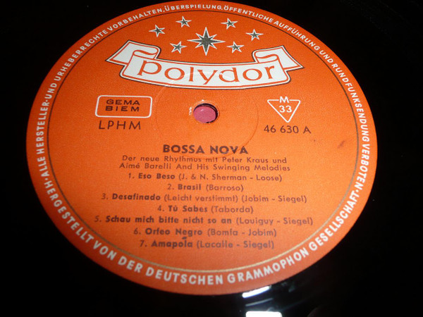 Peter Kraus Und Aimé Barelli And His Swinging Melodies* - Bossa Nova (Der Neue Rhythmus) (LP)