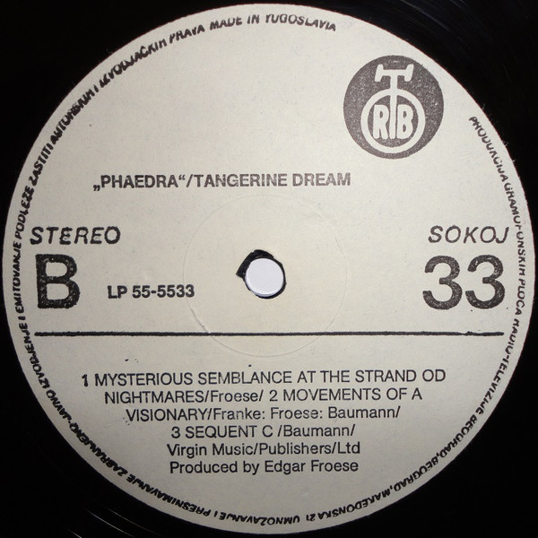 Tangerine Dream - Phaedra (LP, Album, RE, RP, Whi)