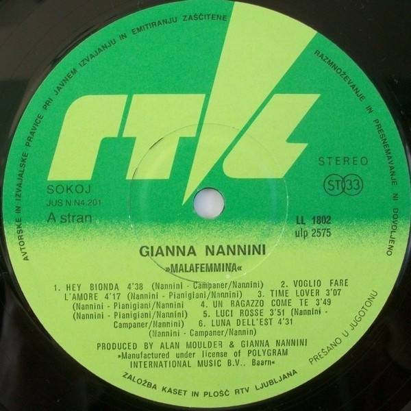Gianna Nannini - Malafemmina (LP, Album)