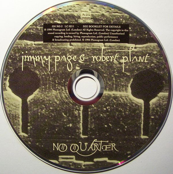 Jimmy Page & Robert Plant - No Quarter: Jimmy Page & Robert Plant Unledded (CD, Album)