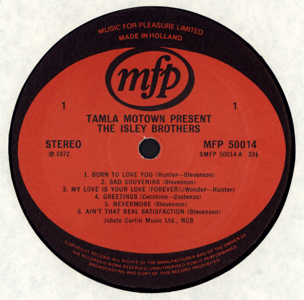The Isley Brothers - Tamla Motown Presents The Isley Brothers (LP, Comp)