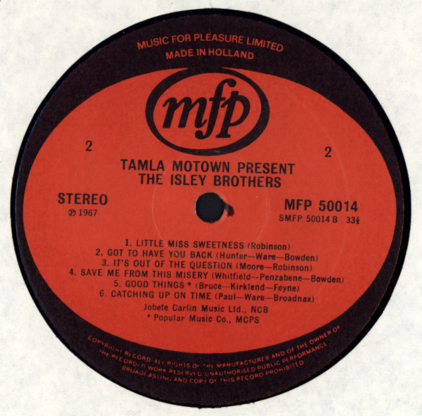 The Isley Brothers - Tamla Motown Presents The Isley Brothers (LP, Comp)