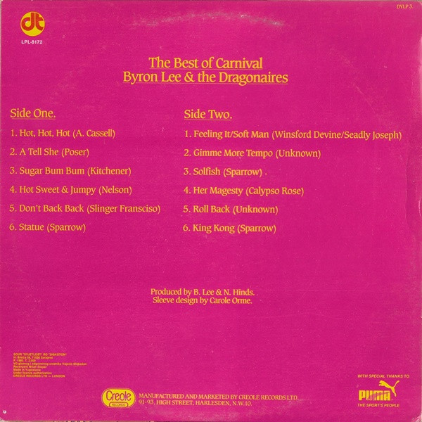 Byron Lee & The Dragonaires* - The Best Of Carnival (LP, Comp)