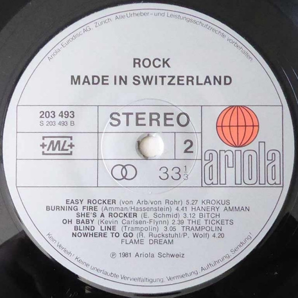 Various -  Rock Made In Switzerland (LP, Comp)