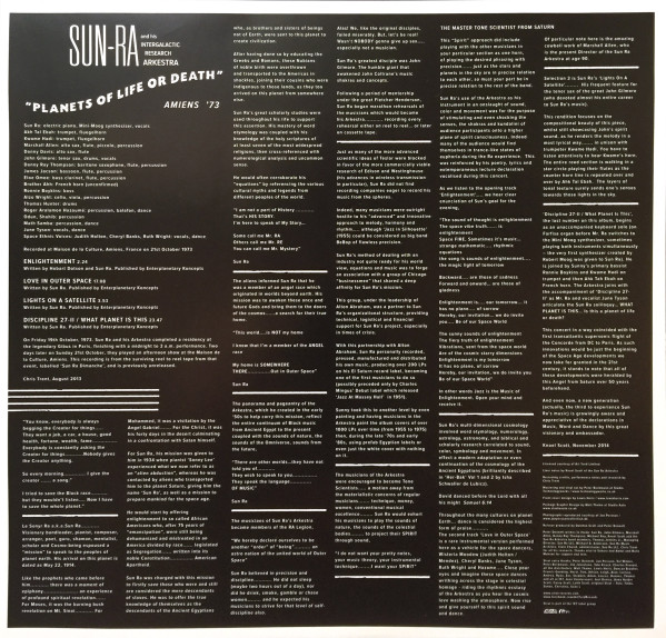 Sun Ra And His Intergalactic Research Arkestra* - Planets Of Life Or Death: Amiens '73 (LP, Album, RSD)