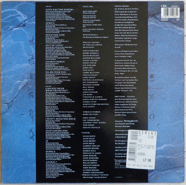 Toto - Past To Present 1977 - 1990 (LP, Comp)