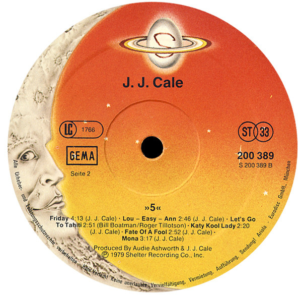 J.J. Cale - 5 (LP, Album)