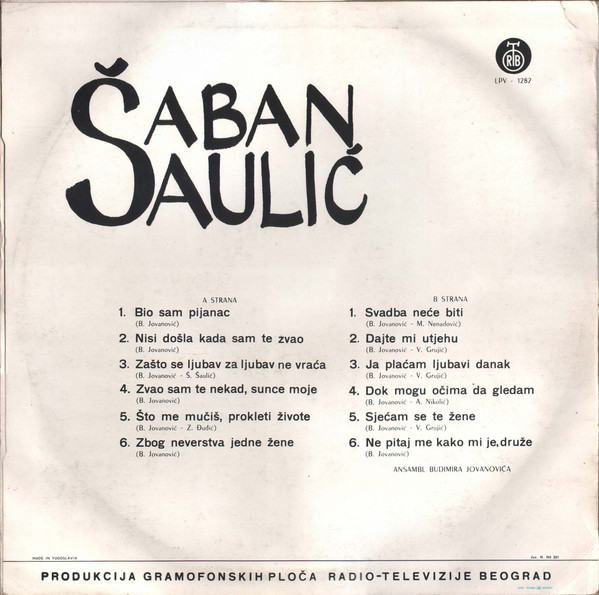 Šaban Šaulić - Šaban (LP, Comp)