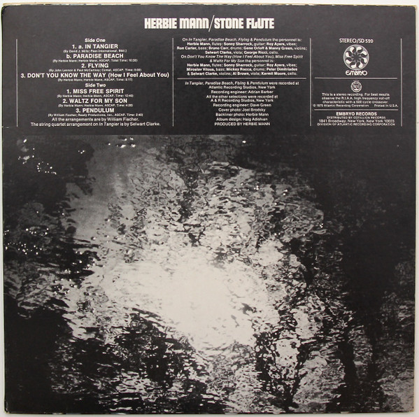 Herbie Mann - Stone Flute (LP, Album, Spe)