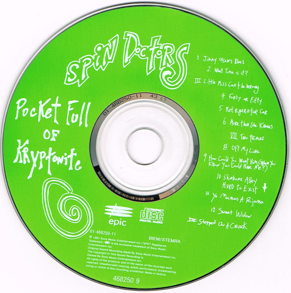 Spin Doctors - Pocket Full Of Kryptonite (CD, Album, S/Edition)