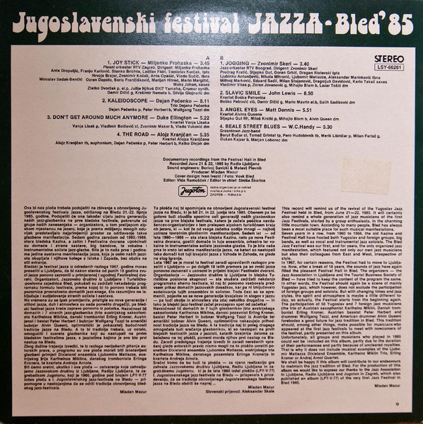 Various - Jugoslavenski Festival Jazza - Bled '85  (LP, Comp)