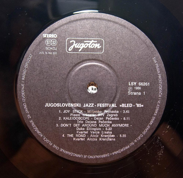 Various - Jugoslavenski Festival Jazza - Bled '85  (LP, Comp)