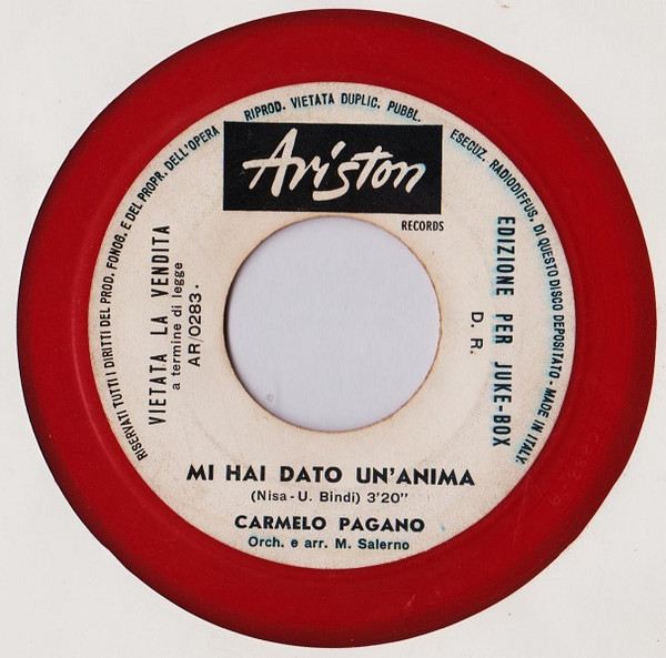 Mino Reitano / Carmelo Pagano - Una Chitarra Cento Illusioni / Mi Hai Dato Un'Anima (7