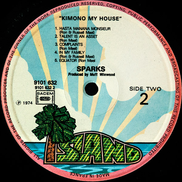 Sparks - Kimono My House (LP, Album)