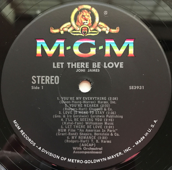 Joni James - Let There Be Love (LP, Album, Mono)