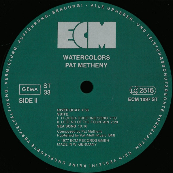 Pat Metheny - Watercolors (LP, Album)