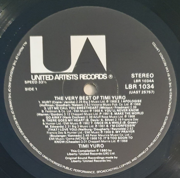 Timi Yuro - The Very Best Of Timi Yuro (LP, Comp)