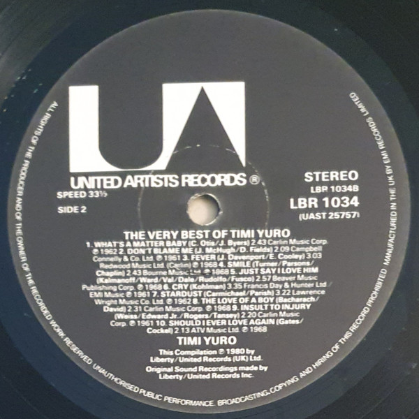 Timi Yuro - The Very Best Of Timi Yuro (LP, Comp)