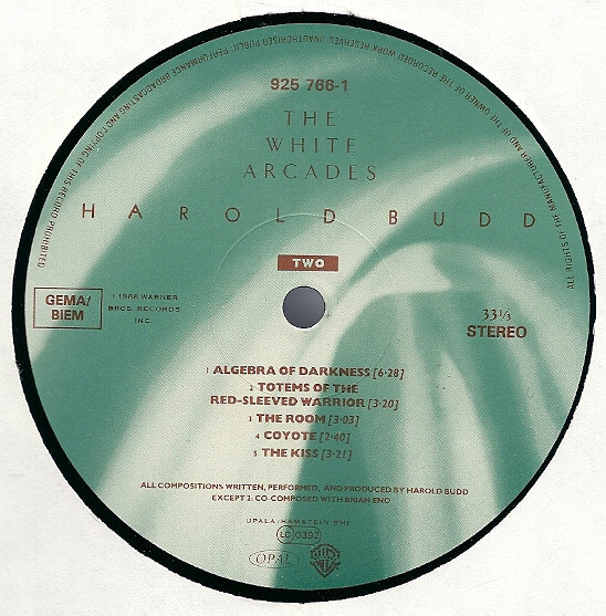 Harold Budd - The White Arcades (LP, Album)