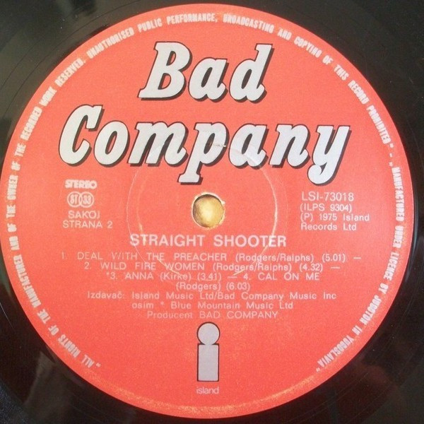 Bad Company (3) - Straight Shooter (LP, Album)
