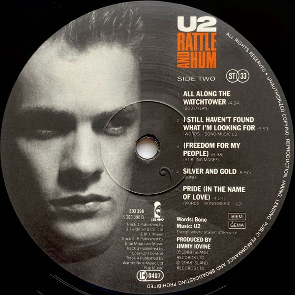 U2 - Rattle And Hum (2xLP, Album, Gat)