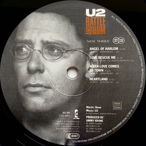U2 - Rattle And Hum (2xLP, Album, Gat)