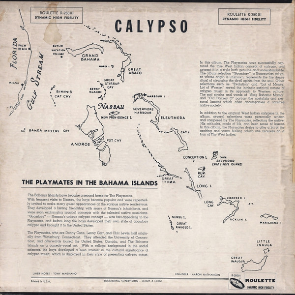 The Playmates - Calypso With The Playmates (LP, Album, Mono)