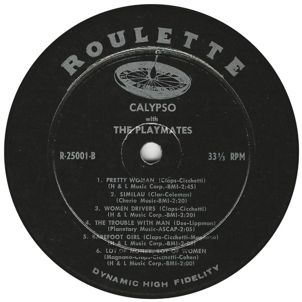 The Playmates - Calypso With The Playmates (LP, Album, Mono)