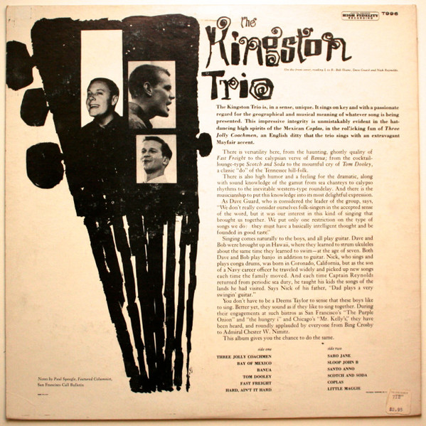 Kingston Trio - The Kingston Trio (LP, Album, Mono, RE, Los)