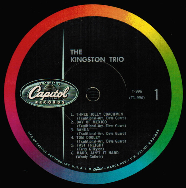 Kingston Trio - The Kingston Trio (LP, Album, Mono, RE, Los)