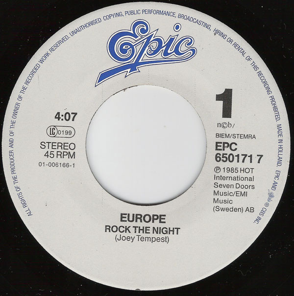 Europe (2) - Rock The Night (7