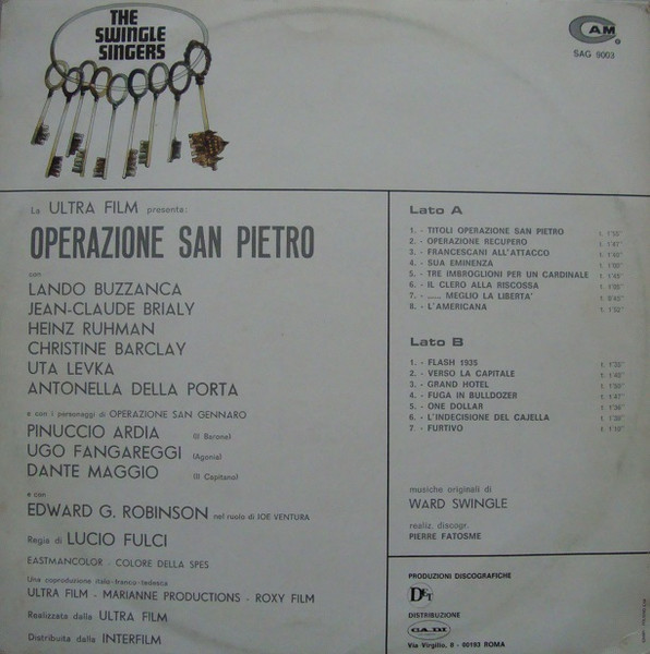 The Swingle Singers* - Operazione San Pietro - Colonna Sonora Originale Del Film (LP, Album)