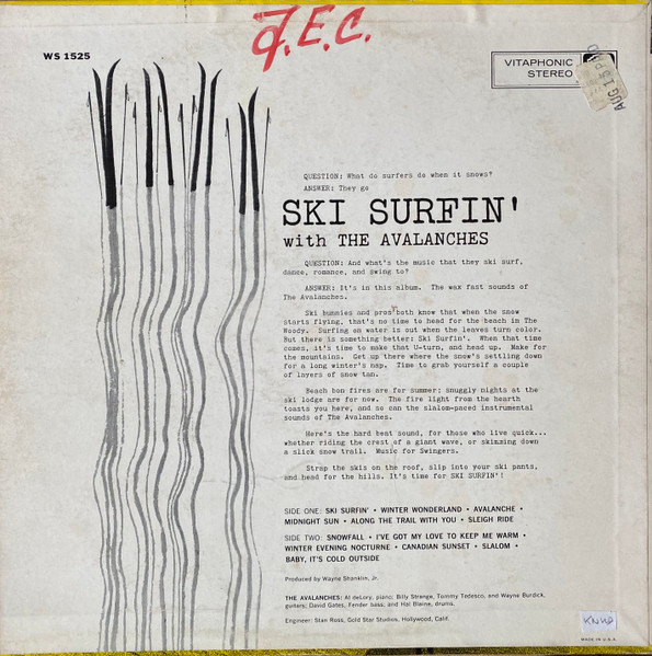 The Avalanches (2) - Ski Surfin' (LP, Album)