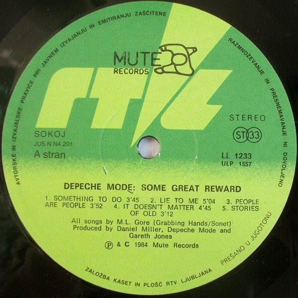Depeche Mode - Some Great Reward (LP, Album)