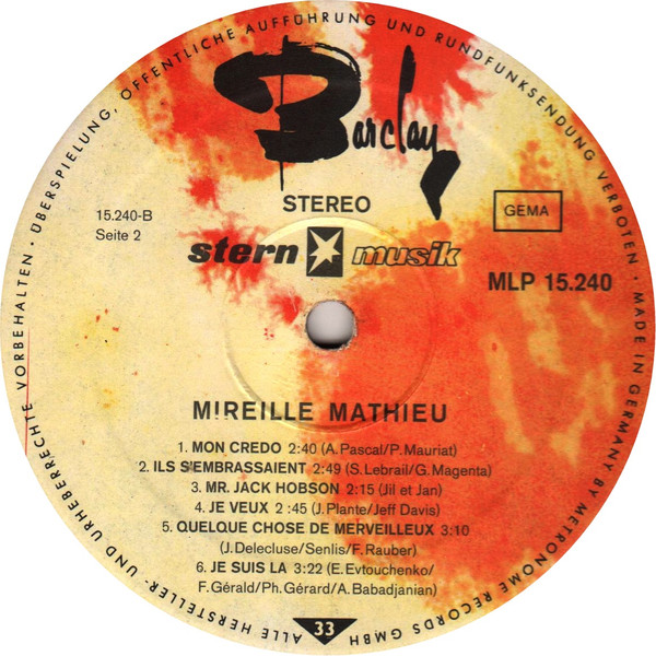 Mireille Mathieu - Mireille Mathieu (LP, Album, RP)