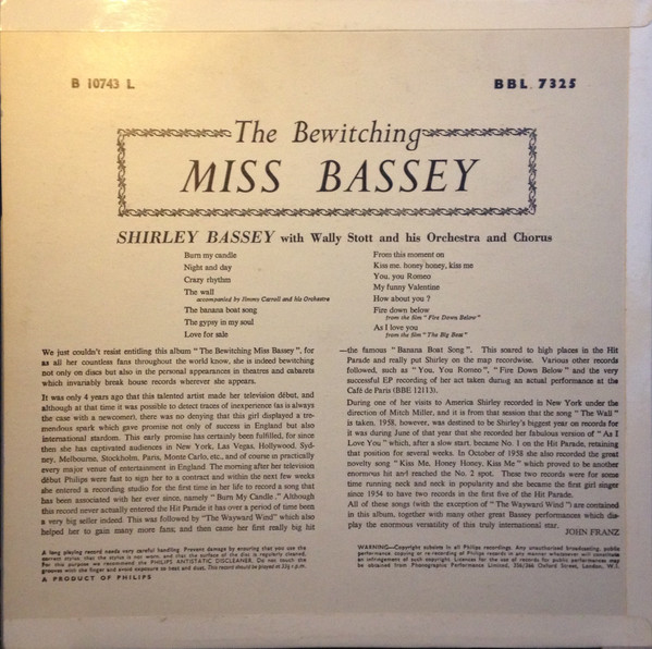 Shirley Bassey - The Bewitching Miss Bassey (LP, Album)