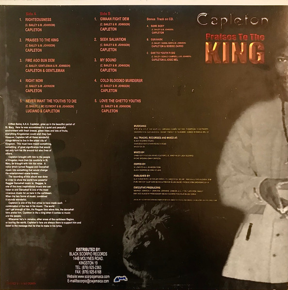 Capleton - Praises To The King (LP, Album)